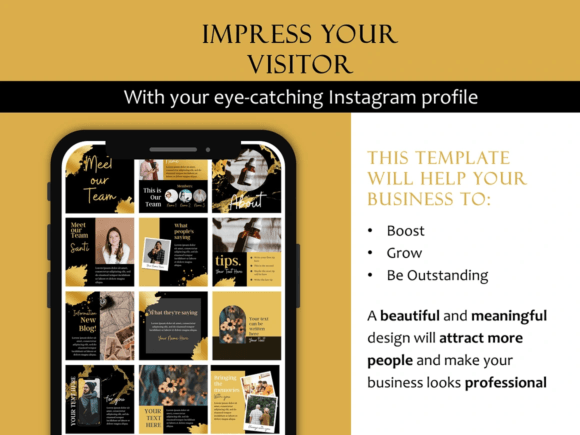 Gold Canva Social Media Template - Social Canvas