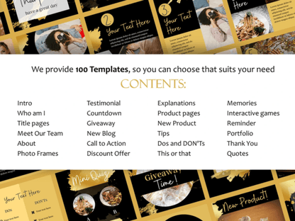 Gold Canva Social Media Template - Social Canvas