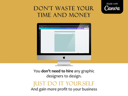 Gold Canva Social Media Template - Social Canvas