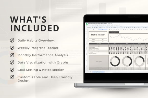 2025 Habit Tracker – Google Sheets Template for Daily & Monthly Goals (MRR) - Social Canvas