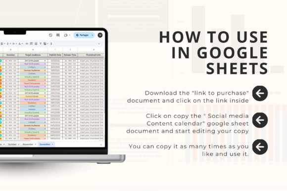 Video Content Calendar Template (Google Sheets)