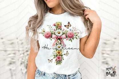 Watercolor He Is Risen Easter Clipart (PNG) (MRR) - Social Canvas