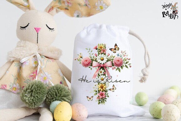 Watercolor He Is Risen Easter Clipart (PNG) (MRR) - Social Canvas