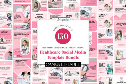Healthcare Social Media Template Bundle - Social Canvas