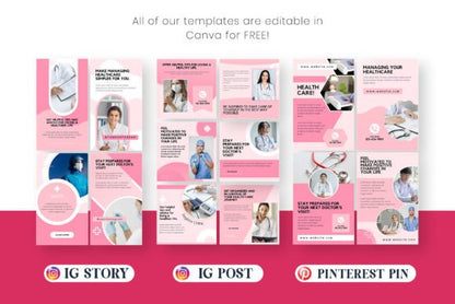 Healthcare Social Media Template Bundle - Social Canvas