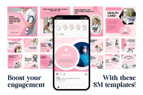Healthcare Social Media Template Bundle - Social Canvas