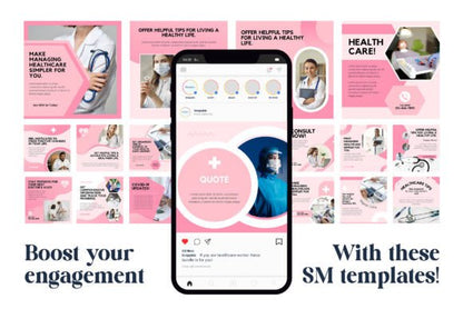Healthcare Social Media Template Bundle - Social Canvas