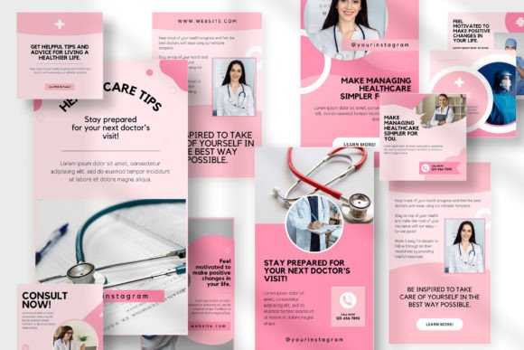 Healthcare Social Media Template Bundle - Social Canvas