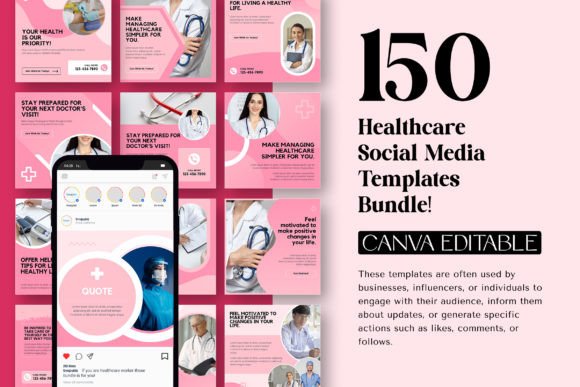 Healthcare Social Media Template Bundle - Social Canvas