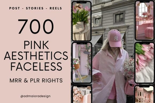 Pink Faceless Instagram Reels Templates – Feminine Canva Bundle for Influencers & Coaches (MRR) - Social Canvas