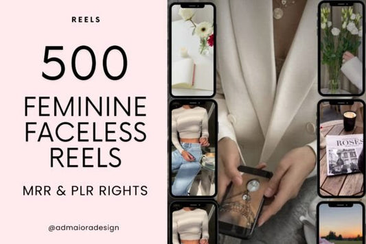 Feminine Faceless Instagram Reels Templates – Editable Canva Bundle for Coaches & Creators (MRR) - Social Canvas