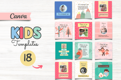 Kids Shop Social Media Templates – Cute & Playful Canva Kit (MRR) - Social Canvas