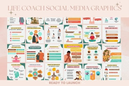 30 Life Coach Social Media Post Templates - Social Canvas
