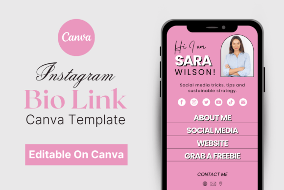 Instagram Link in Bio Canva Template (MRR) - Social Canvas