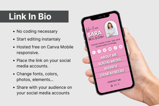 Instagram Link in Bio Canva Template (MRR) - Social Canvas