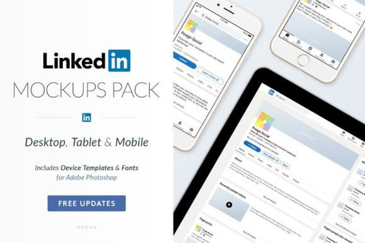 LinkedIn Social Media Mockups Pack - Social Canvas