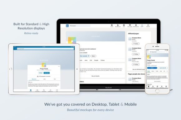 LinkedIn Social Media Mockups Pack - Social Canvas
