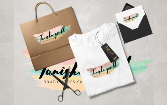 Watercolor & Brush Logo Branding Kit – Hand-Painted Logo Elements, Backgrounds & Design Tools