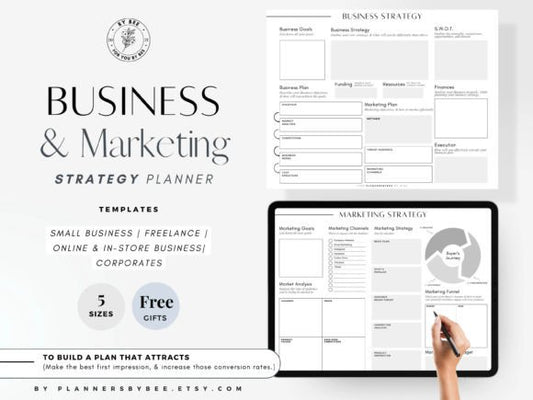 Marketing Plan & Business Plan Template – Editable Canva Workbook for Entrepreneurs - Social Canvas