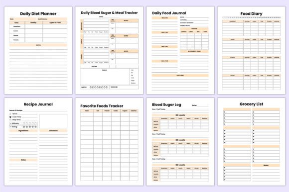 Meal Planner Bundle – Editable Canva & KDP Templates for Weekly Food Planning (MRR) - Social Canvas