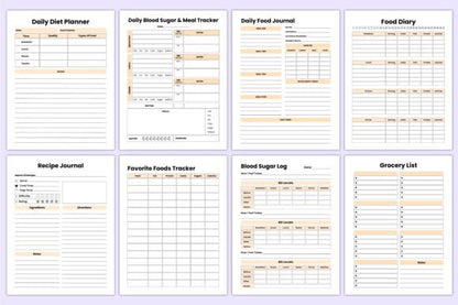 Meal Planner Bundle – Editable Canva & KDP Templates for Weekly Food Planning (MRR) - Social Canvas