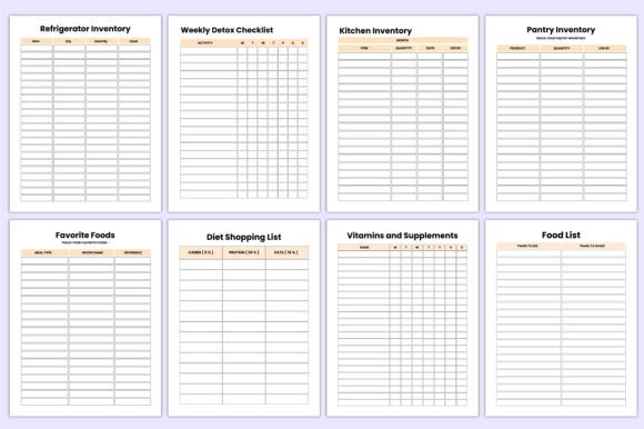 Meal Planner Bundle – Editable Canva & KDP Templates for Weekly Food Planning (MRR) - Social Canvas