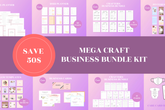 Mega Craft Business Bundle Kit – Editable Canva Templates for Crafters & Small Businesses - Social Canvas