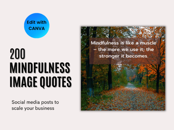 Mindfulness Quotes Social Media Template - Social Canvas