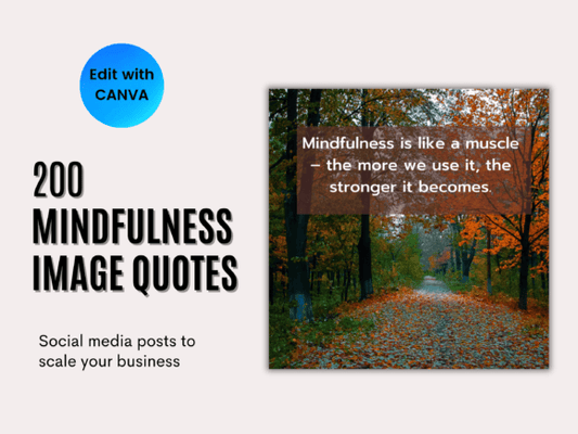 Mindfulness Quotes Social Media Template - Social Canvas