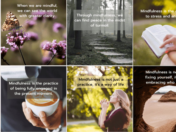 Mindfulness Quotes Social Media Template - Social Canvas