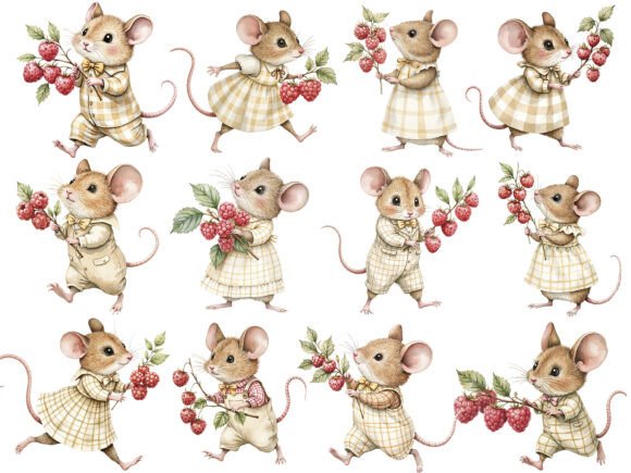Minnie Animals Mouse Strawberry Clipart - Social Canvas