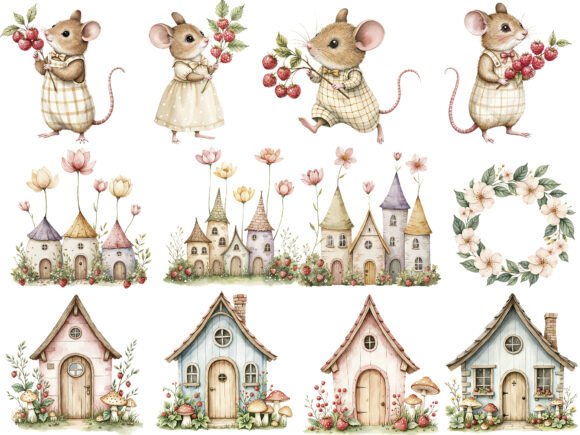 Minnie Animals Mouse Strawberry Clipart - Social Canvas