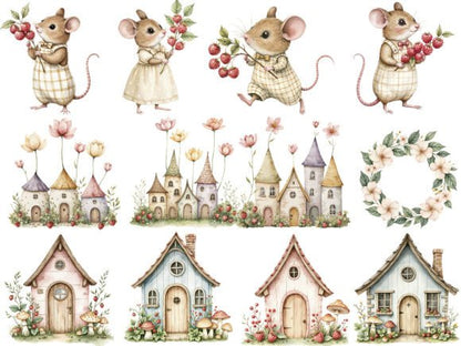 Minnie Animals Mouse Strawberry Clipart - Social Canvas