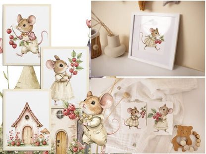 Minnie Animals Mouse Strawberry Clipart - Social Canvas