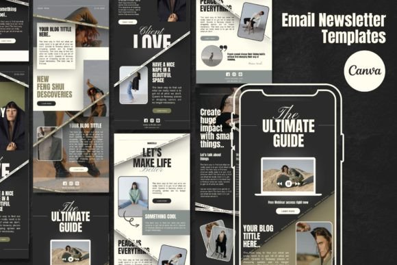 Modern Email Newsletter Design (Canva Template) (MRR) - Social Canvas