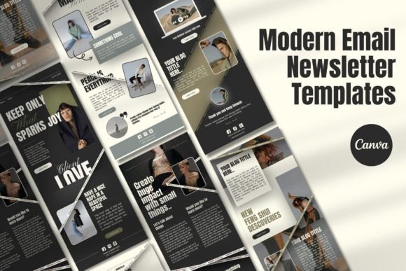 Modern Email Newsletter Design (Canva Template) (MRR) - Social Canvas