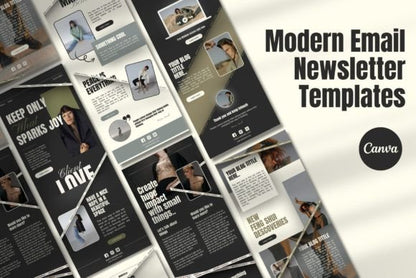Modern Email Newsletter Design (Canva Template) (MRR) - Social Canvas
