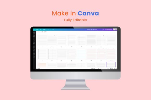 Notebook Paper KDP Interiors – Lined Pages Bundle for Low Content Books (MRR) - Social Canvas