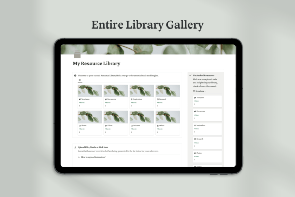 Notion Resource Library Hub - Social Canvas