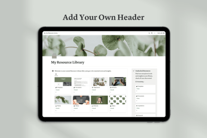 Notion Resource Library Hub - Social Canvas