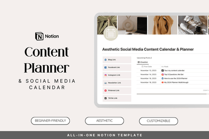 Notion Social Media Content Planner - Social Canvas
