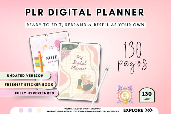Canva Digital Planner – PLR License for Resale & Commercial Use (MRR) - Social Canvas