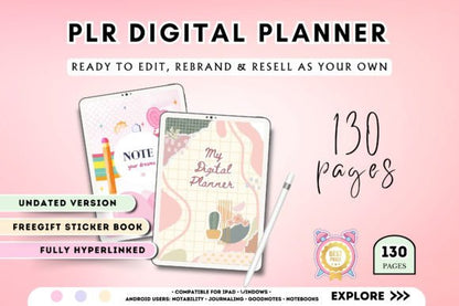 Canva Digital Planner – PLR License for Resale & Commercial Use (MRR) - Social Canvas