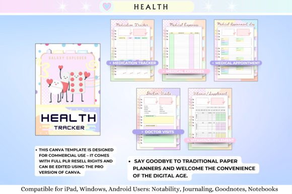 Undated Digital Planner – Editable Canva Template with PLR & Resell Rights (MRR) - Social Canvas