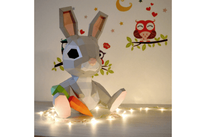 3D Papercraft Bunny - Social Canvas