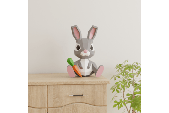 3D Papercraft Bunny - Social Canvas