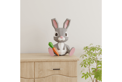 3D Papercraft Bunny - Social Canvas