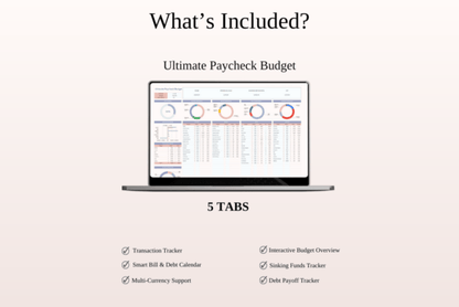 Paycheck Budgeting Power Tools – Excel & Google Sheets Templates for Income & Expense Tracking - Social Canvas