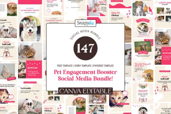 Pet Instagram Templates – Cute & Fun Social Media Pack for Pet Lovers (MRR) - Social Canvas