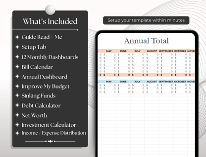 All-in-One Household Budget Tracker (MRR) - Social Canvas